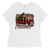 White Merry Christmas Truck Ladies Tee - Bettercallsaul