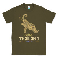 Army Green Thai Flag Vacation Bangkok Travel Thailand Classic Tee - minhPixels