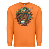 Carrot bucking bronco aztec shape background Premium Sweatshirt - Artiststas