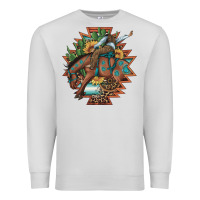 Bucking Bronco Aztec Shape Background Premium Sweatshirt | Teevron