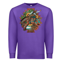 Purple bucking bronco aztec shape background Premium Sweatshirt - Artiststas