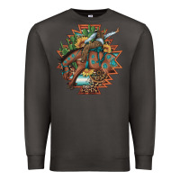 Smoke bucking bronco aztec shape background Premium Sweatshirt - Artiststas