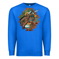 True Royal bucking bronco aztec shape background Premium Sweatshirt - Artiststas