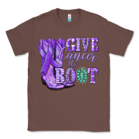 Chestnut Give Cancer the boot purple ribbon Classic Tee - NancyCooperArtShop