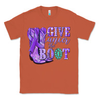 Copper Give Cancer the boot purple ribbon Classic Tee - NancyCooperArtShop