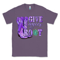 Lavender Give Cancer the boot purple ribbon Classic Tee - NancyCooperArtShop