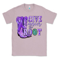 Lilac Give Cancer the boot purple ribbon Classic Tee - NancyCooperArtShop