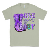 Matcha Give Cancer the boot purple ribbon Classic Tee - NancyCooperArtShop