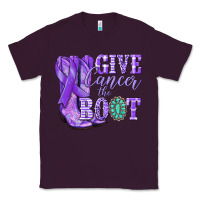 Plum Give Cancer the boot purple ribbon Classic Tee - NancyCooperArtShop