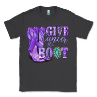 Smoke Give Cancer the boot purple ribbon Classic Tee - NancyCooperArtShop
