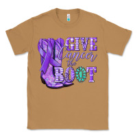 Toasted Coconut Give Cancer the boot purple ribbon Classic Tee - NancyCooperArtShop