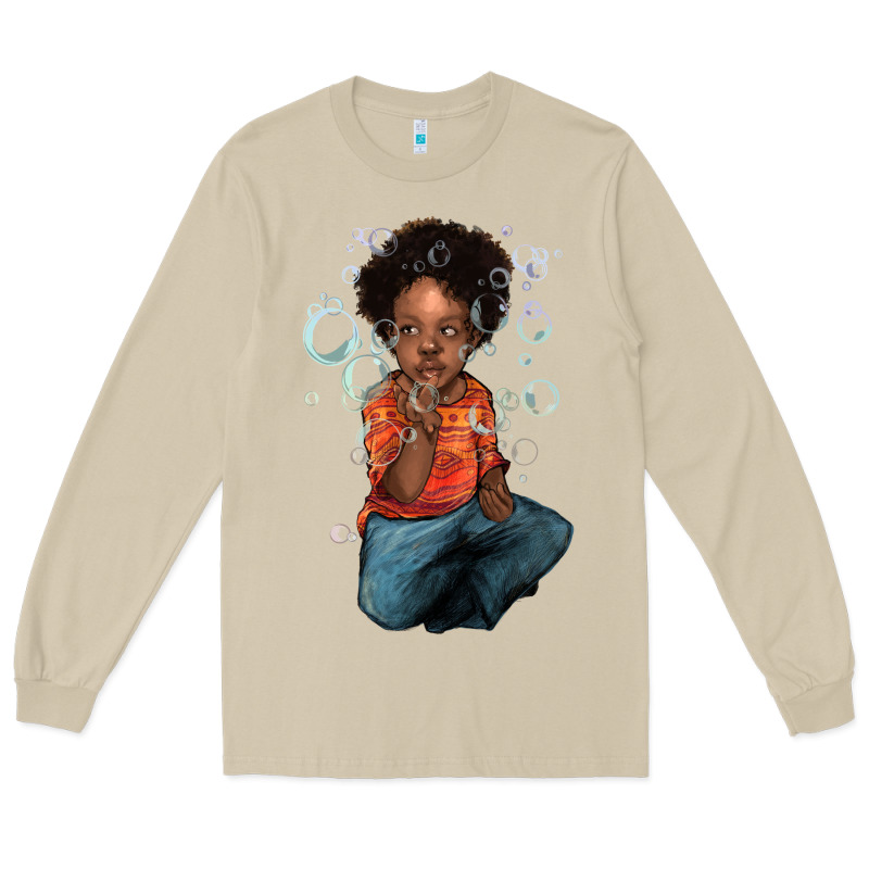 Afro Black Boy Long Sleeve Tee by HowdyJamesFarm | Teevron