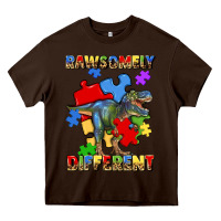 Chocolate Brown rawsomely different autism t rex Heavy Core Tee - Artiststas