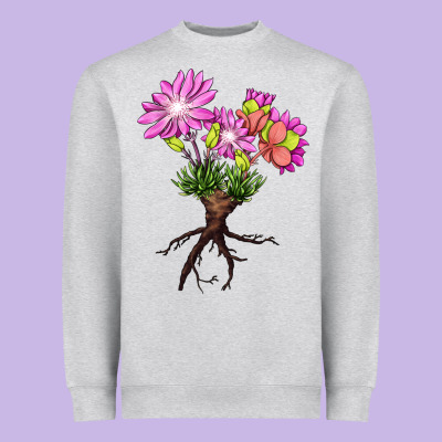 Bitterroot Flower Heavyweight Sweatshirt Designed By Lillyallendesigns