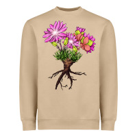 Mushroom Bitterroot Flower Heavyweight Sweatshirt - LillyAllenDesigns