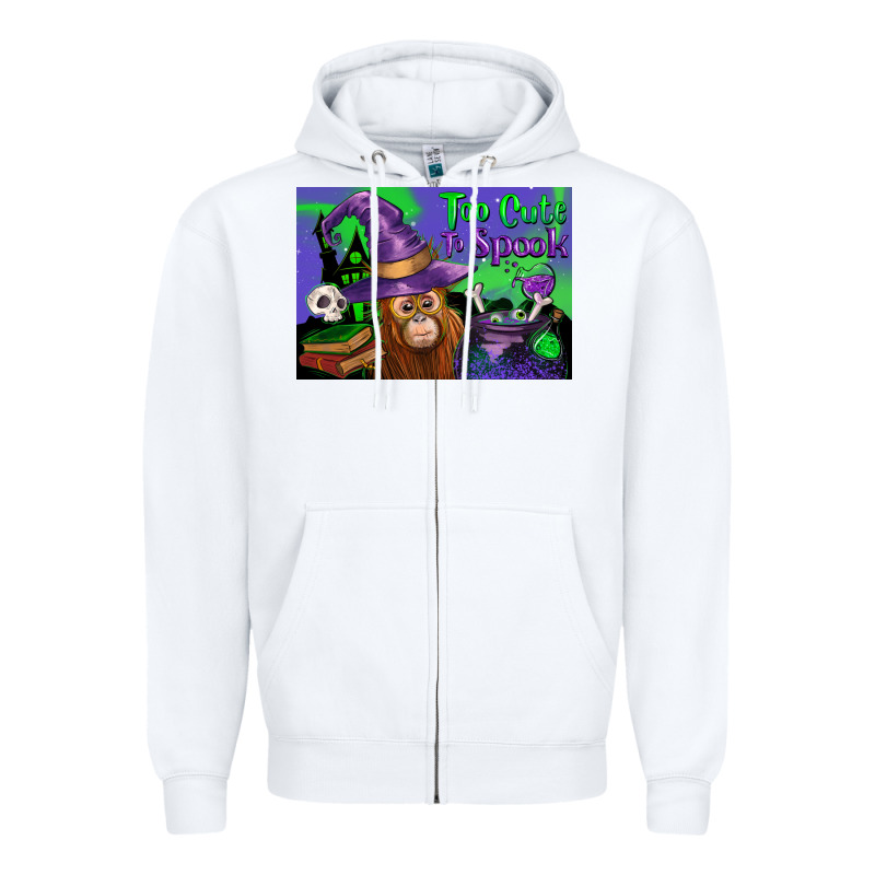 Too Cute To Spook Baby Orangutan Zipper Hoodie by LillyAllenDesigns | Teevron