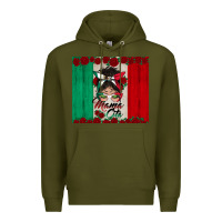 Army Green mexican messy bun mamacita Premium Hoodie - BundleAndBundleShop