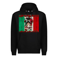 Black mexican messy bun mamacita Premium Hoodie - BundleAndBundleShop