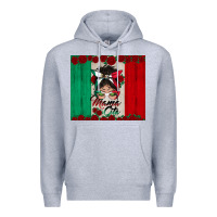 Heather Grey mexican messy bun mamacita Premium Hoodie - BundleAndBundleShop