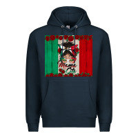 Navy mexican messy bun mamacita Premium Hoodie - BundleAndBundleShop