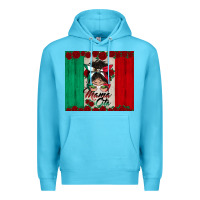 Ocean Blue mexican messy bun mamacita Premium Hoodie - BundleAndBundleShop