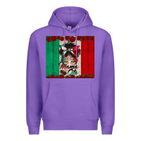 Purple mexican messy bun mamacita Premium Hoodie - BundleAndBundleShop