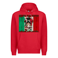 Red mexican messy bun mamacita Premium Hoodie - BundleAndBundleShop
