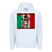 White mexican messy bun mamacita Premium Hoodie - BundleAndBundleShop