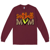 Burgundy Softball mom mother's day Long Sleeve Tee - HowdyJamesFarm