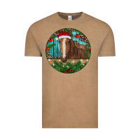 Vintage Coffee Brown Horse Christmas Vintage Tee - RanaPortraitStore