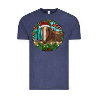 Vintage Denim Brown Horse Christmas Vintage Tee - RanaPortraitStore
