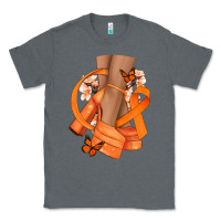 Charcoal Heather Kidney Cancer diva orange ribbon Classic Tee - NancyCooperArtShop