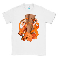 White Kidney Cancer diva orange ribbon Classic Tee - NancyCooperArtShop