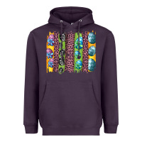 Plum easter eggs and leopard brushstrokes Heavyweight Hoodie - Artiststas