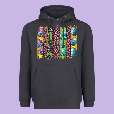 Easter Eggs And Leopard Brushstrokes Heavyweight Hoodie Designed By Artiststas