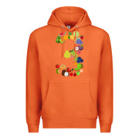 Carrot Number 3 Fruit 3rd birthday party fruit themed gift Idea Premium Hoodie - minhPixels