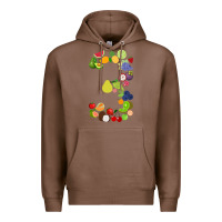 Chestnut Number 3 Fruit 3rd birthday party fruit themed gift Idea Premium Hoodie - minhPixels