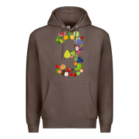 Coffee Number 3 Fruit 3rd birthday party fruit themed gift Idea Premium Hoodie - minhPixels