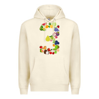 Sandshell Number 3 Fruit 3rd birthday party fruit themed gift Idea Premium Hoodie - minhPixels