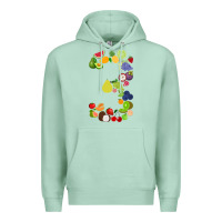 Seafoam Number 3 Fruit 3rd birthday party fruit themed gift Idea Premium Hoodie - minhPixels