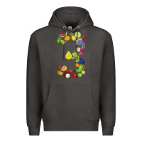 Smoke Number 3 Fruit 3rd birthday party fruit themed gift Idea Premium Hoodie - minhPixels