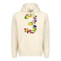 Tofu Number 3 Fruit 3rd birthday party fruit themed gift Idea Premium Hoodie - minhPixels