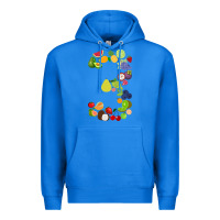 True Royal Number 3 Fruit 3rd birthday party fruit themed gift Idea Premium Hoodie - minhPixels