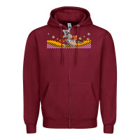 Burgundy Koala Zipper Hoodie - LillyAllenDesigns
