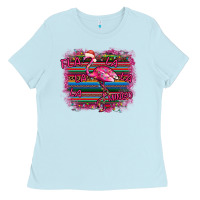 Baby Blue Flamingo Christmas Ladies Tee - Bettercallsaul
