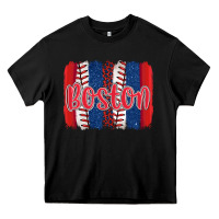 Black boston baseball team spirit brushstrokes Heavy Core Tee - Artiststas