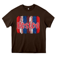 Chocolate Brown boston baseball team spirit brushstrokes Heavy Core Tee - Artiststas