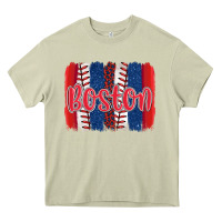 Mossy boston baseball team spirit brushstrokes Heavy Core Tee - Artiststas