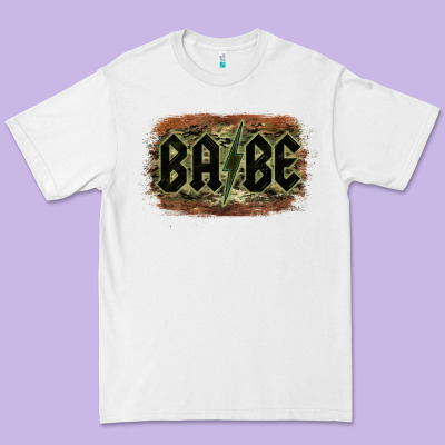 Camouflage Patterned Babe Tried Premium Tee Designed By Bettercallsaul