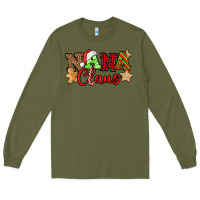 Army Green Nana Claus Christmas Lights And Gifts mother's day Long Sleeve Tee - HowdyJamesFarm